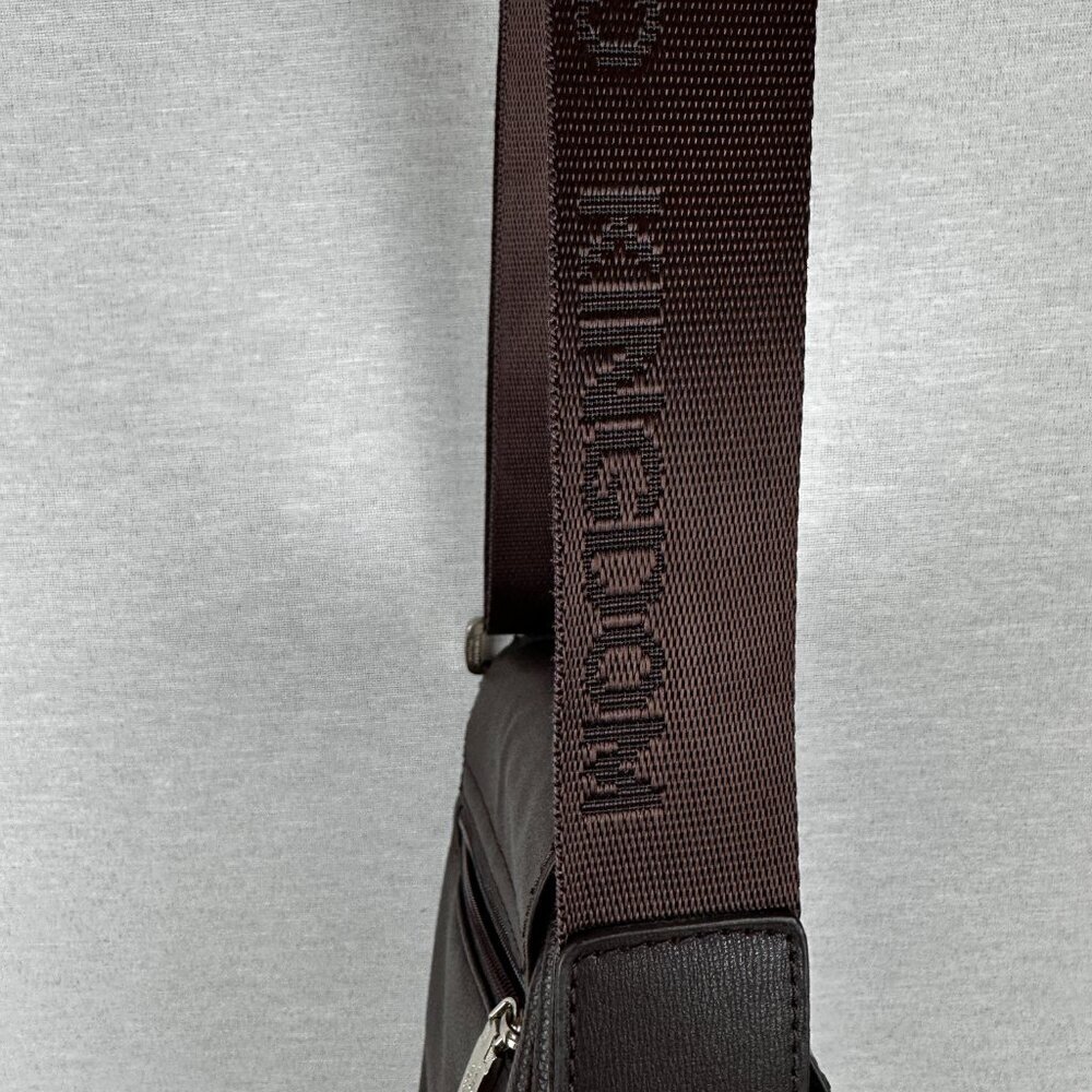 KANGAROO KINGDOM BRAND MEN LEATHER MESSENGER SHOULDER BAG, BROWN - Picture 13 of 13